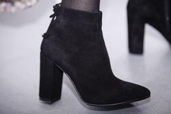 Ботинки женские SANTINI 953549-21 чёрные весна-осень замша натуральная