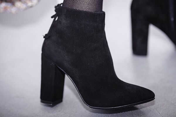 Ботинки женские SANTINI 953549-21 чёрные весна-осень замша натуральная