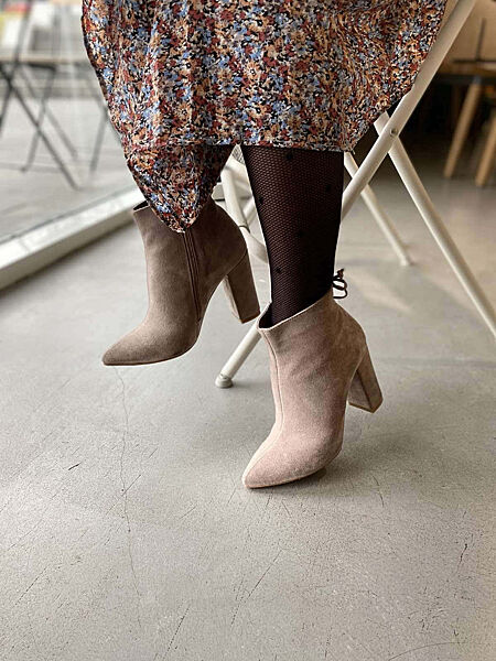 Ботинки женские SANTINI 953549-21 пудра весна-осень замша натуральная