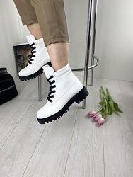 Ботинки женские ARLEN БК-16 /71 белые весна-осень кожа натуральная