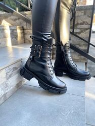 Ботинки женские M KRAFT 2180 чёрные зима кожа натуральная