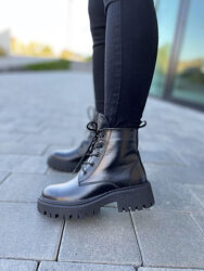 Ботинки женские M KRAFT 244 чёрные весна-осень кожа натуральная