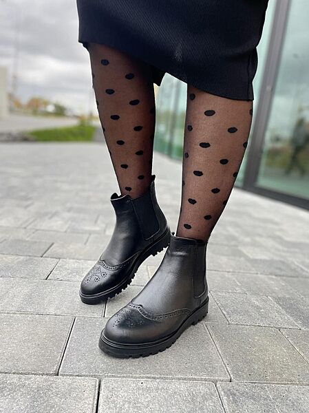 Ботинки женские AMEDEA 2080 черные зима кожа натуральная