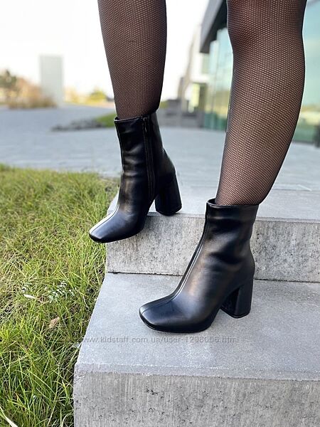 Черевики жіночі SANTINI 01245-11 чорні весна-осінь, шкіра натуральна