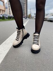 Черевики жіночі ASTINI 2034 капучіно зима, шкіра натуральна 5179