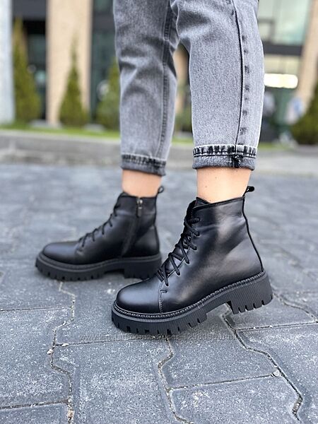 Черевики жіночі G. S. V. ASTRA чорні зима, шкіра натуральна 5183