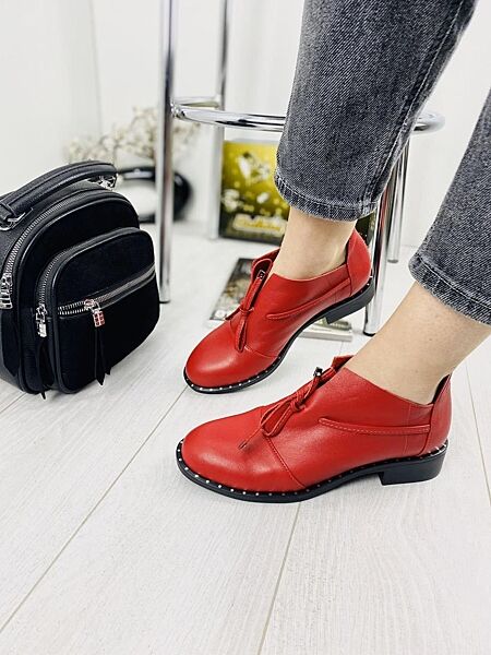 Туфлі жіночі Sothby ´s T593/2 червоні весна-осінь шкіра натуральна