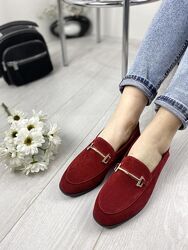 Туфлі жіночі RONE 1056 червоні весна-осінь натуральна замша