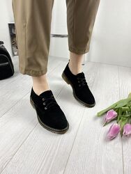 Туфлі жіночі Sothby &acutes M-375 чорні весна-осінь замша натуральна