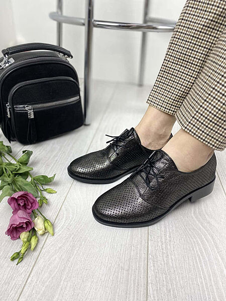 Туфлі жіночі VIKTTORIO 222 бронзовий весна-літо, шкіра натуральна 3132