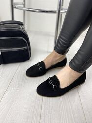 Туфлі жіночі LEADER STYLE 2967 чорні весна-осінь замша натуральня