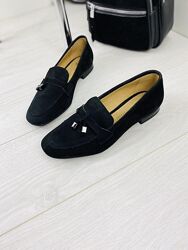 Туфлі жіночі SANTINI 826572-21 чорні весна-осінь замша натуральна