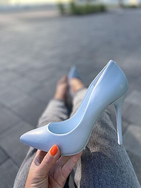 Туфлі жіночі COMER AH-4 блакитні весна-осінь, еко-шкіра 4961 35-40