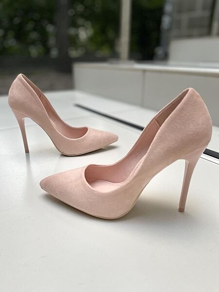 Туфлі жіночі COMER AH-3 пудра nude весна-осінь, еко-замша 2717 35-40