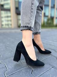 Туфлі жіночі SANTINI 953571-21 чорні весна-осінь, замша натуральна 3551 38р