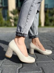 Туфлі жіночі NIVELLE 1529/6030-6045 бежеві весна-осінь, шкіра натуральна 35