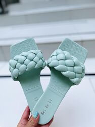 Шльопанці жіночі MEIDELI K907-2 салатові літо, еко-шкіра 5100