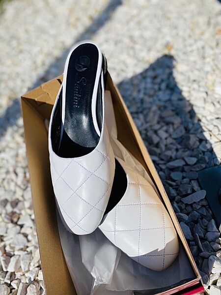 Шльопанці жіночі SANTINI 826585-16 білі літо шкіра натуральна