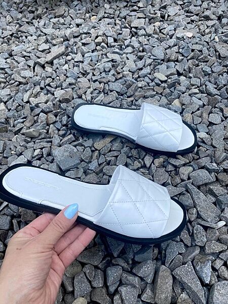 Шльопанці жіночі BENZ Di 53 білі літо шкіра натуральна