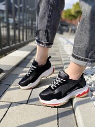 Кросівки жіночі H1020 чорні весна-осінь еко-замш