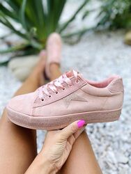 Кросівки жіночі AB160 пудра весна-осінь еко-замш