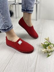 Сліпони жіночі MB-501 червоні весна-літо тканина