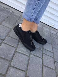 Сліпони жіночі D and V 2035 чорний весна-осінь шкіра-сатин, натуральна