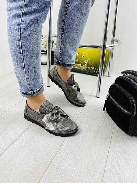 Сліпони жіночі Sothby &acutes K-378/3 темн. срібло весна-літо шкіра натурал