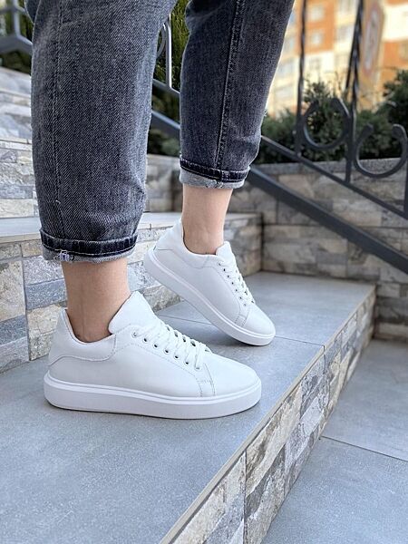 Кеди жіночі SLATURI 152 білі весна-осінь натуральна шкіра