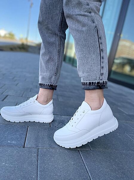 Кросівки жіночі MASIS 9077 білі весна-осінь, шкіра натуральна 4996 36-40