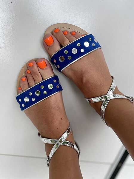 Боссоножки жіночі Seastar SL-57 сині літо еко-замш