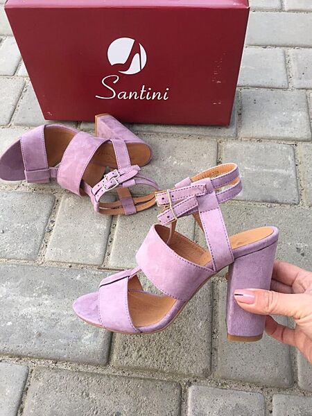 Босоніжки жіночі SANTINI 259311-218 фіолетовий літо, замша натуральна 3761 