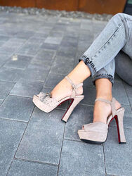 БосонІжки жіночі LIICI H1403-K120-2 капучіно літо, еко-замша 4966 35-40