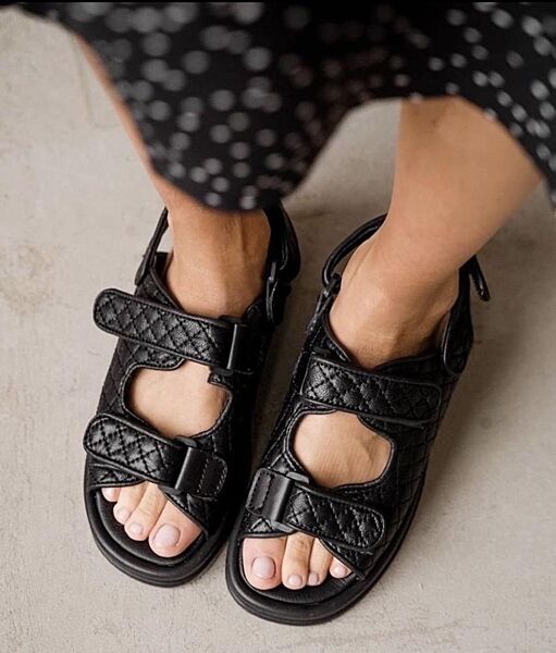 БосонІжки жіночі Na hodu 341 чорні літо, шкіра натуральна 5119 36-40