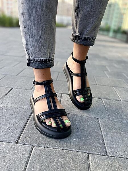 Босоніжки жіночі PGV 1240 чорні літо, шкіра натуральна 5141 36-39