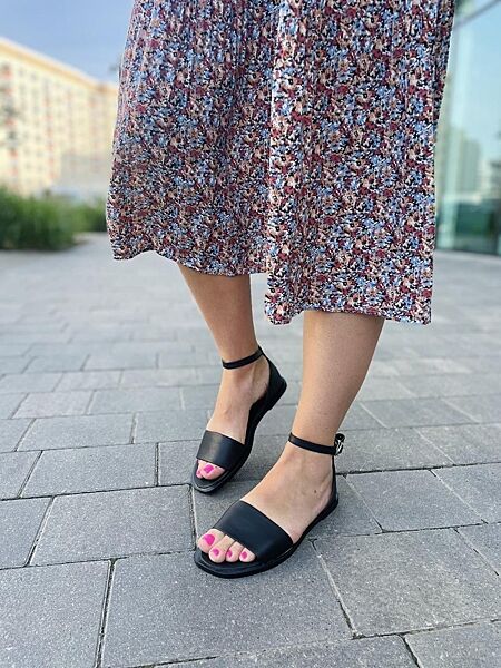 Босоніжки жіночі Tamei 0571-12 чорні літо, шкіра натуральна 5258 36-40