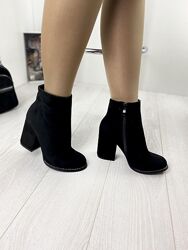 Черевики жіночі SANTINI 953652-21 чорні весна-осінь, замша натуральна 3106