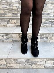 Черевики жіночі Sothby ´s Б-5502/2 чорні весна-осінь, замша натуральна