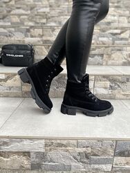 Черевики жіночі ARLEN БК-16 /1438 чорні весна-осінь, замша натуральна 4203