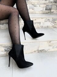 Черевики жіночі SANTINI 70543-21 чорні весна-осінь, замша натуральна 4236