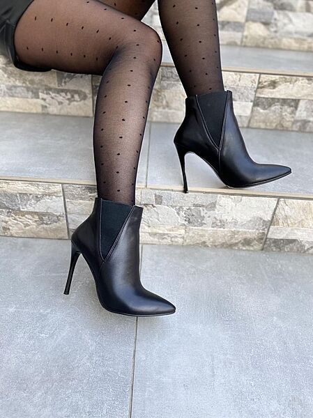 Черевики жіночі SANTINI 70543-11 чорні весна-осінь, шкіра натуральна 3926