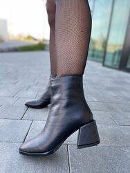 Черевики жіночі SANTINI 974942-11 чорні весна-осінь, шкіра натуральна 4863