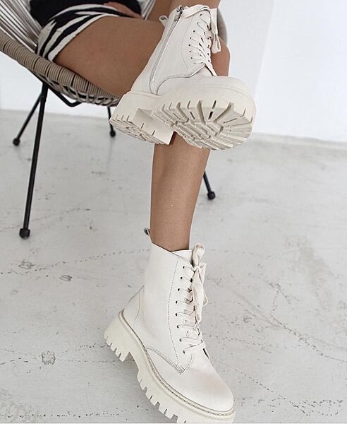 Черевики жіночі GREMMY 316/1 бежеві зима, шкіра натуральна 4892