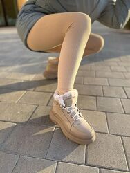 Черевики жіночі BR 07 капучіно зима, шкіра натуральна 4895 36-41