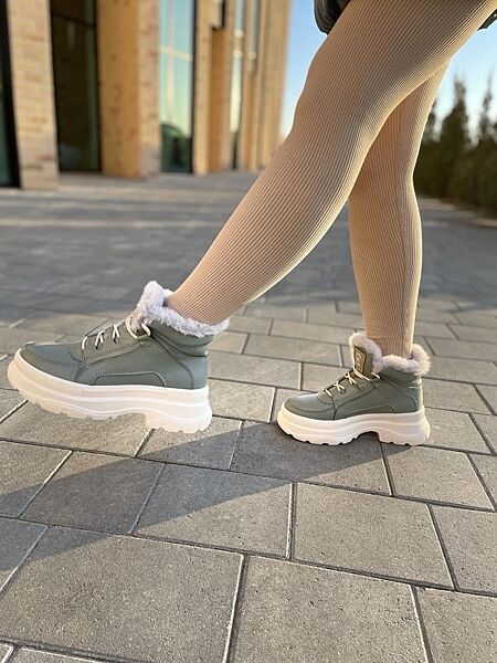 Черевики жіночі BR 07 мята зима, шкіра натуральна 4890 36-41