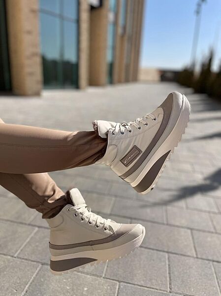 Черевики жіночі VLADEKS 1408-2 бежеві зима, шкіра натуральна 4917 36-40