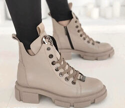 Черевики жіночі AVALON 485 латте зима, шкіра натуральна 4911