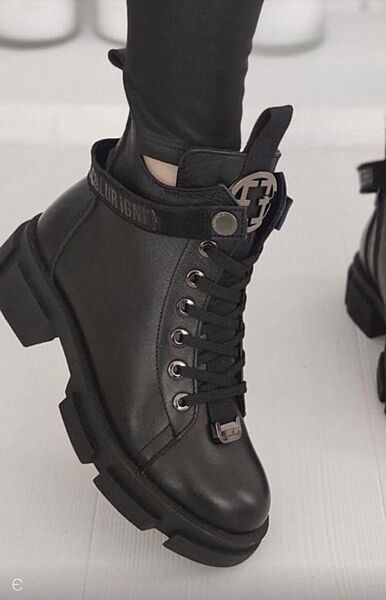 Черевики жіночі AVALON 485 чорні весна-осінь, шкіра натуральна 4953