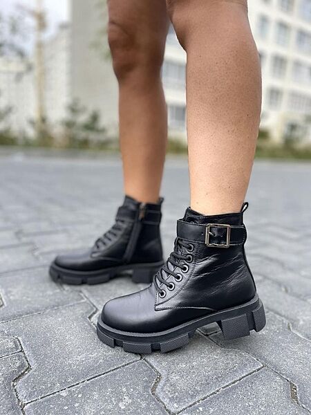 Черевики жіночі MOLLY 972 чорні зима, шкіра натуральна 5165 35-41