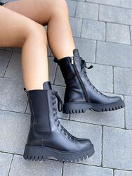 Черевики жіночі EDAN 90 чорні зима, шкіра натуральна 5200 36-40